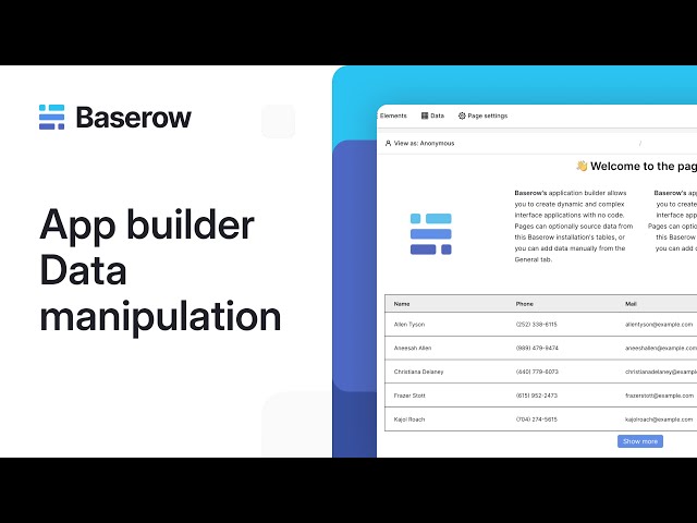 How to manipulate data in Baserow Application Builder
