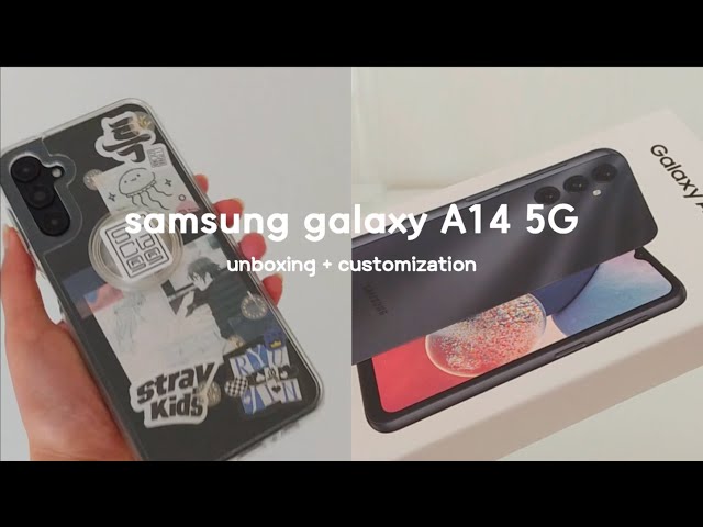 samsung galaxy a14 unboxing + customization | aesthetic android theme