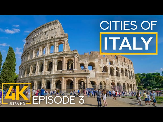 Cities of Italy in 4K UHD - Part 3 - Calm City Life of Rome, Tivoli, Bologna, Milan, Turin & Parma