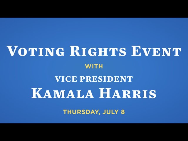 Voting Rights Event with Kamala Harris