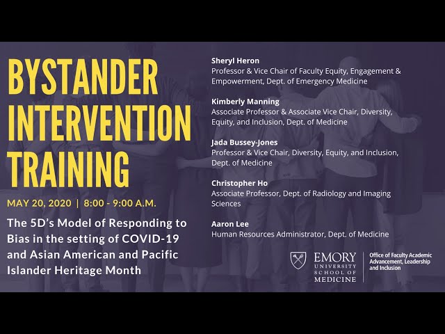 Bystander Intervention Training Webinar - May 2020