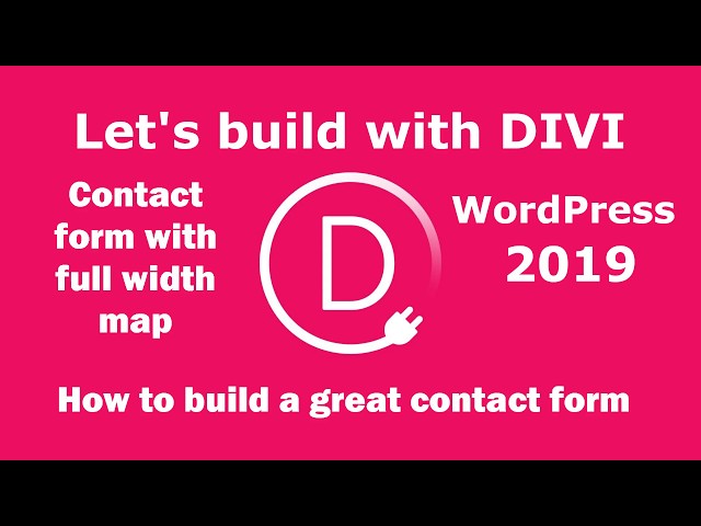 How To Make A Divi contact page with full width map