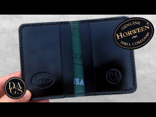 Handcrafted Minimalist Bifold Wallet | Horween Shell Cordovan | DIY Leather Craft