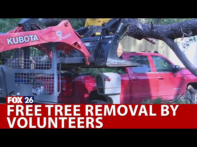 Houston group helps cut down fallen trees after severe storms