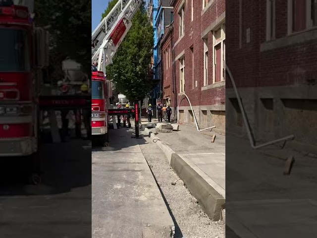 Construction worker falls 2 stories through hole in roof