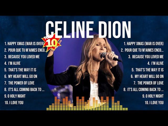 Celine Dion Top Tracks Countdown 🔥 Celine Dion Hits 🔥 Celine Dion Music Of All Time