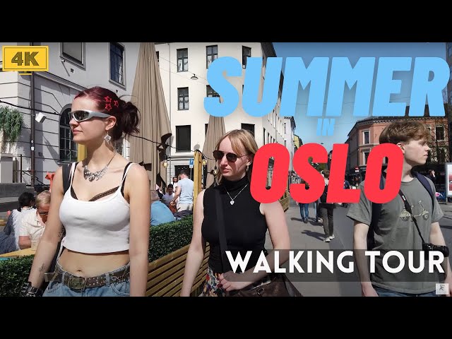 Summer in OSLO Streets - Walking Tour [4K]