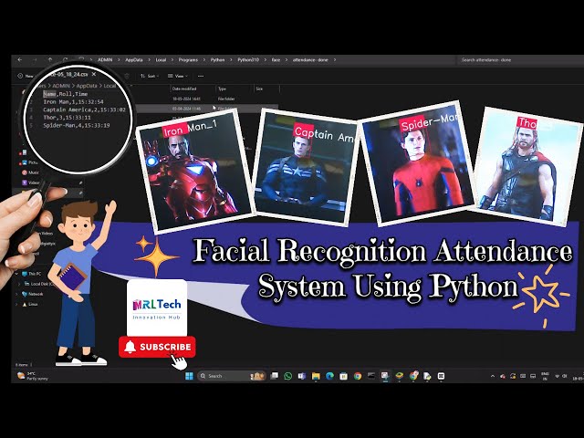 Facial recognition attendance system Using Python ||MRL Tech Solution