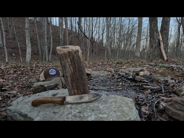 Batoning wood with your knife.