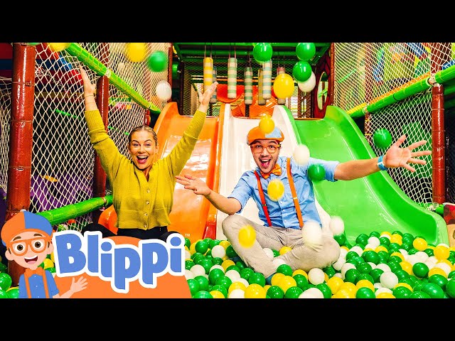 Blippi's Fun Playtime at the Indoor Playground! Learn and Explore with Shawn Johnson!