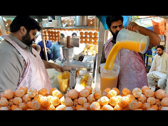 Refreshing Booster Orange Juice | Healthy Mosambi Sharbat at Pakistan Food Street. Sweet Lemon Juice