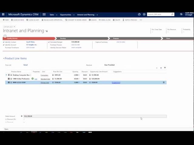 Microsoft Dynamics CRM - Products, Quotes and Orders