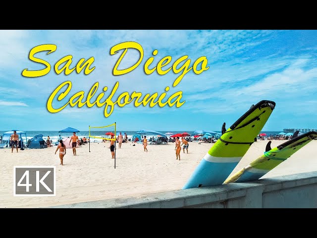 [4K] Mission Beach to Pacific Beach San Diego California - Walking Tour