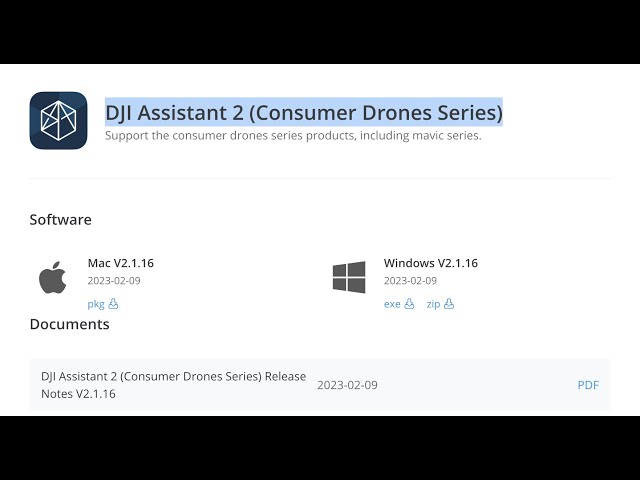 DJI Assistant 2 (Consumer Drones Series) -  not working
