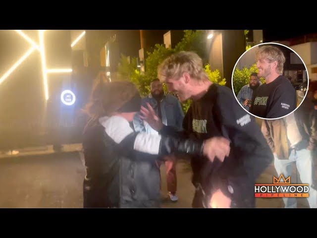 Logan Paul REACTS to remarks by heckler in Los Angeles