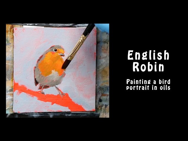 English Robin - painting a bird in oils