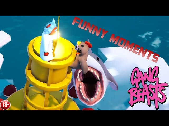 Four idiots playing Gang Beasts…..