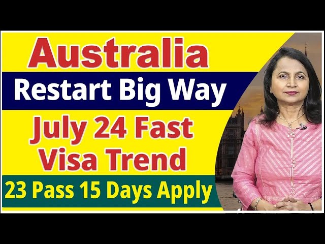 Australia Re start Big Way | July Intake 24 Visa Trend I Australia Study visa updates 24 |