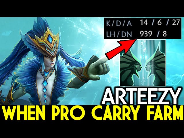 ARTEEZY [Naga Siren] Pro Carry Farming 1000 GPM Crazy Game Dota 2