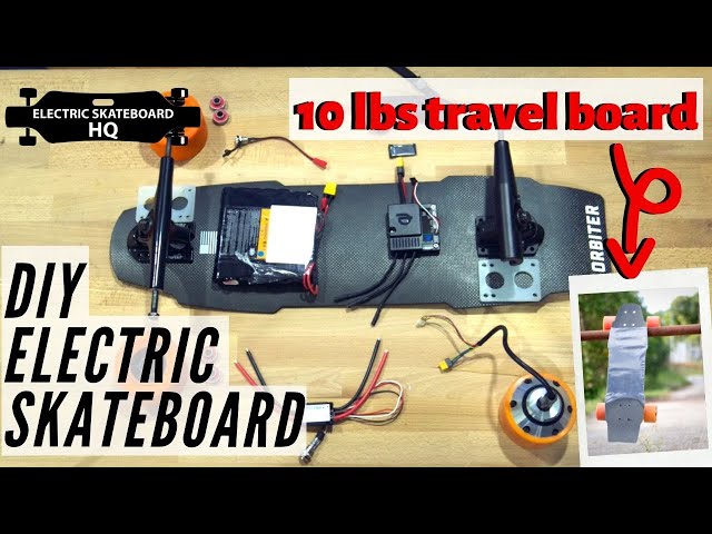 DIY Electric Skateboard- Building a portable (10lbs!) shortboard [You will love the ending scene.]