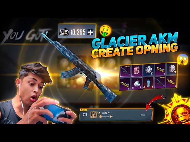 AKM GLACIER MAX OUT TODAY?💲🤑 10,000 UC SPENDING FOR AKM GLACIER🔥 AKM GLACIER CREATE OPNING💲😍