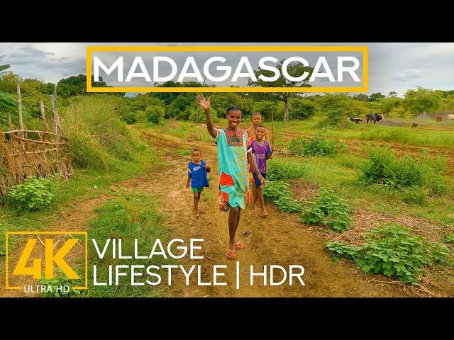 Exploring Madagascar in 4K HDR - Peaceful Life of Joyful People from Androhibe Village