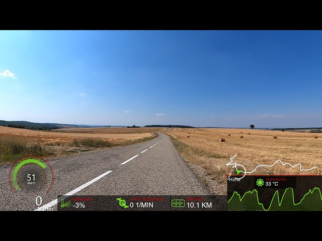 70 minute Hot 🚵‍♀️🌞 Summer Cycling Workout Germany with Cadence & Speed Ultra HD