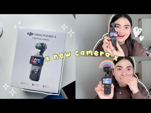 New camera ◡̈ DJI Osmo Pocket 3 Creator Combo 📷 unboxing, camera test ₊˚⊹♡