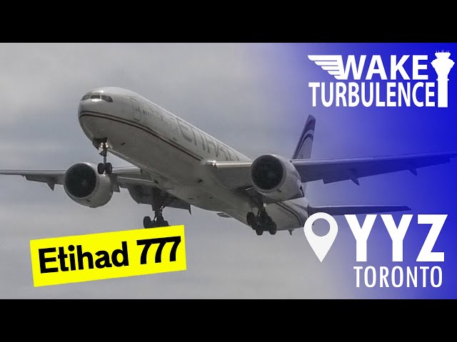Etihad Boeing 777-300 Lands in Toronto YYZ