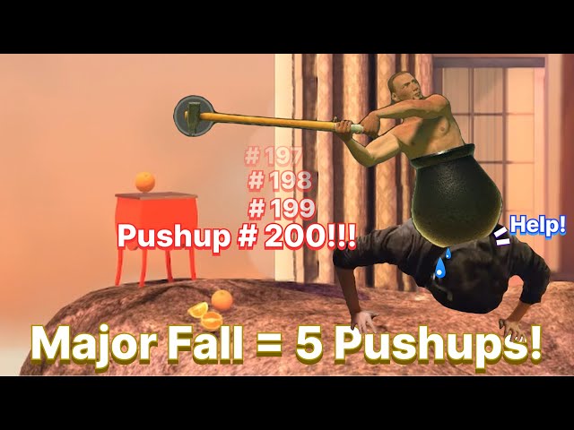 Will doing pushups for every major fall break me? | Getting Over It Part 1