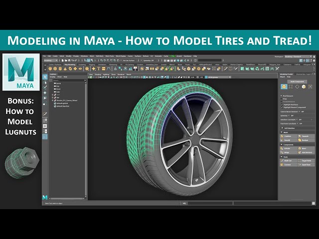 Modeling in Maya - How to Model Tires