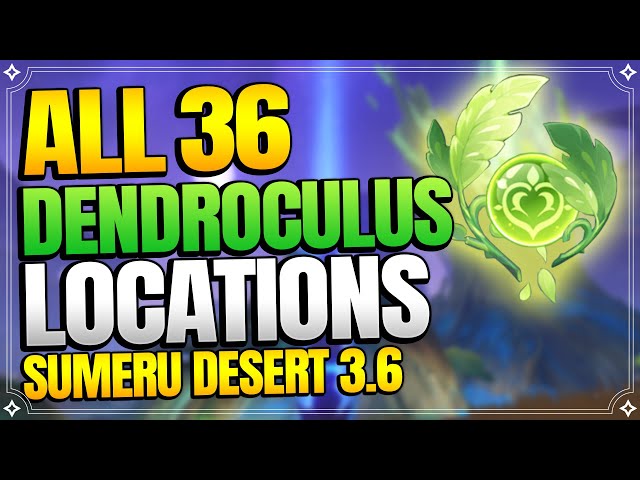 All 36 Dendroculus Locations in Sumeru Desert 3.6 | In Depth Follow Along |【Genshin Impact 3.6】