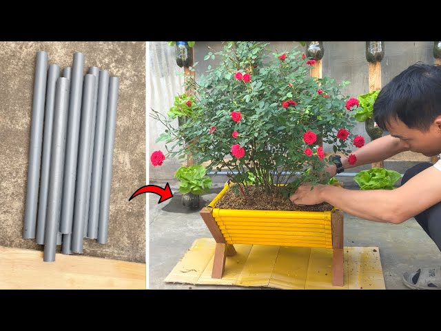 Great Ideas Recycling PVC Pipe | A Simple Way To Have A Beautiful Planter Pot | Creation Holic