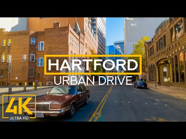 Exploring the Streets of Downtown HARTFORD, the Capital of Connecticut - 4K City Driving Tour
