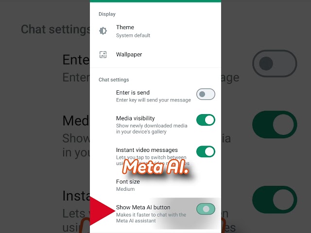 Disable Meta AI in WhatsApp