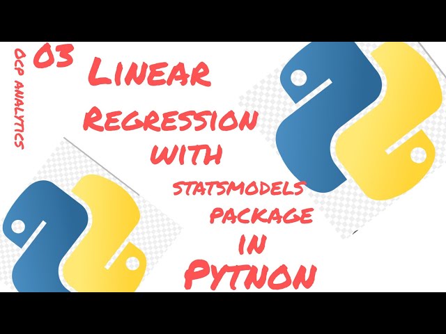 03 Linear Regression with Python using the statsmodels package #python #pythonprogramming
