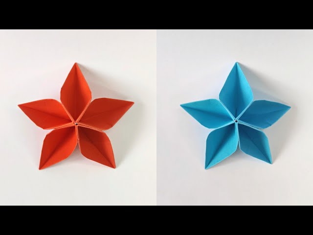Easy origami flower ( 5 units ) | How to make a paper flower