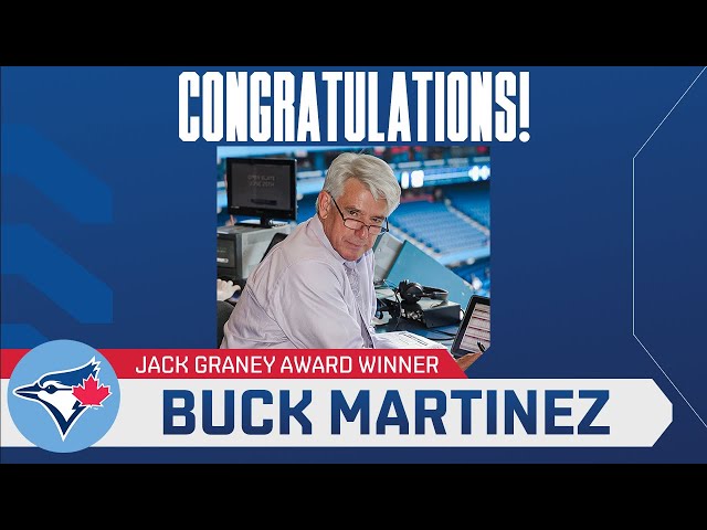 Buck Martinez is the 2023 Jack Graney Award Winner!