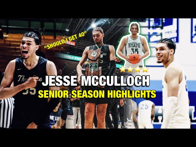Michigan State Commit Jesse Mcculloch Dunks Everything😳| Lutheran East Big Is A 3x State Champion🚨