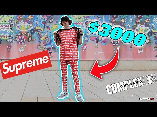 Wearing a $3,000 Hypebeast Outfit to Complexcon made of Supreme Stickers