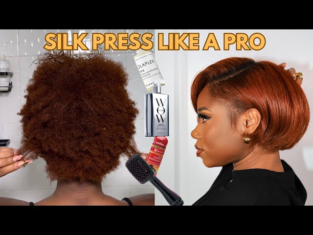 How To: Silk Press Like A Pro On Short Natural Hair Without Frizzing (Wash Day) | Chev B.