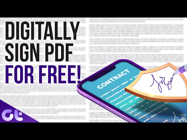 How to Create A Digital Signature for PDF Files Free Online | Cocosign | Guiding Tech