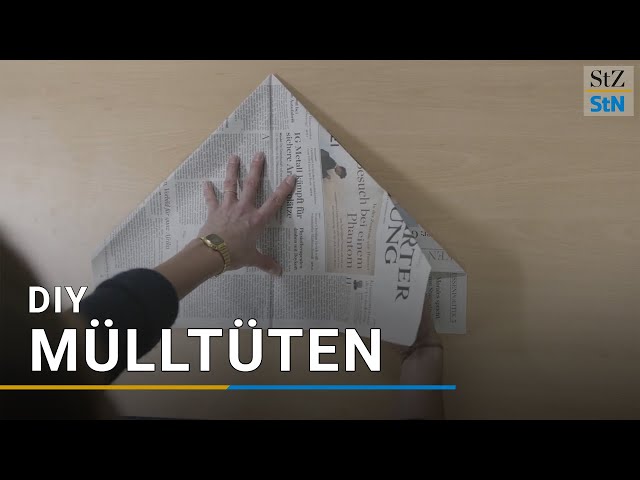 Mülltüte aus Zeitungspapier falten - Eine einfache DIY-Anleitung
