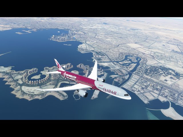 4k Ultra Settings - Qatar Airways Boeing 787-10 Dreamliner (Doha - Hyderabad) - MSFS 2020