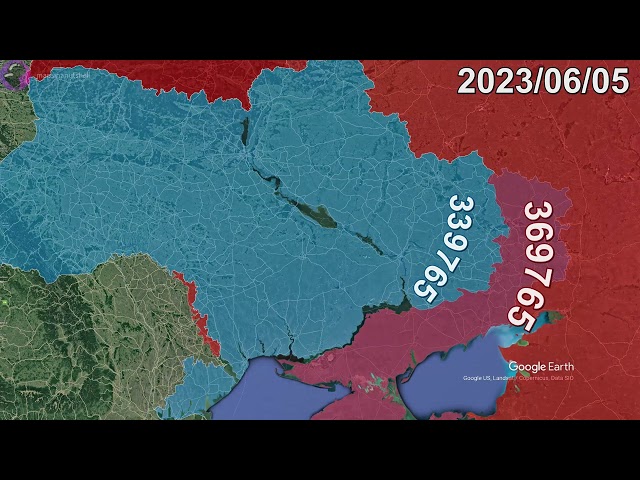 Russian Invasion of Ukraine: Every Day to May 1st, 2024 using Google Earth