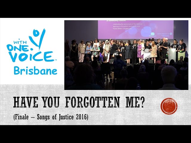 Have You Forgotten Me? (Finale-Songs of Justice 2016)