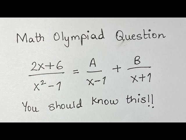 99% don’t know how to solve this math olympiad question!