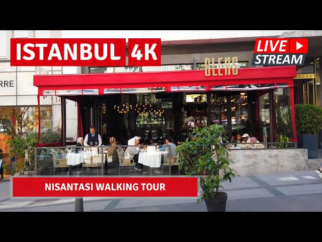 🇹🇷🔴LIVE! ISTANBUL 2022 16 Feb Nisantasi Walking Tour|4k UHD 60fps