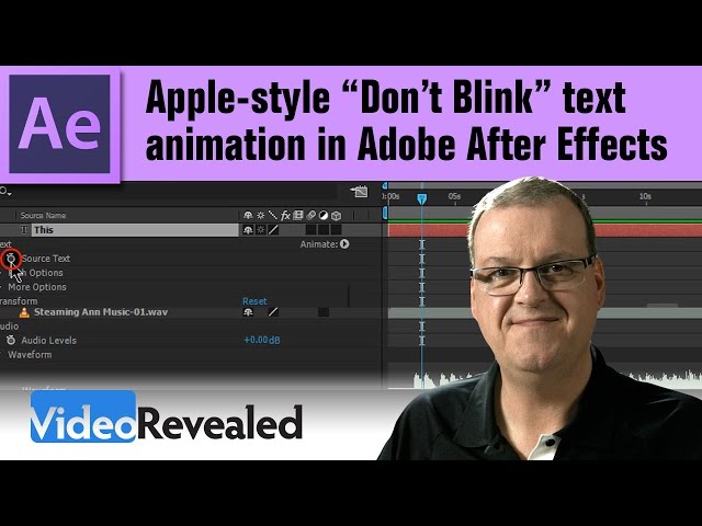 Apple-style "Don't Blink" text animations in Adobe After Effects