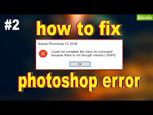 Photoshop Error - Not enough Memory RAM Photoshop | How To Solve Ram Error in photoshop |Aazz Ahmad